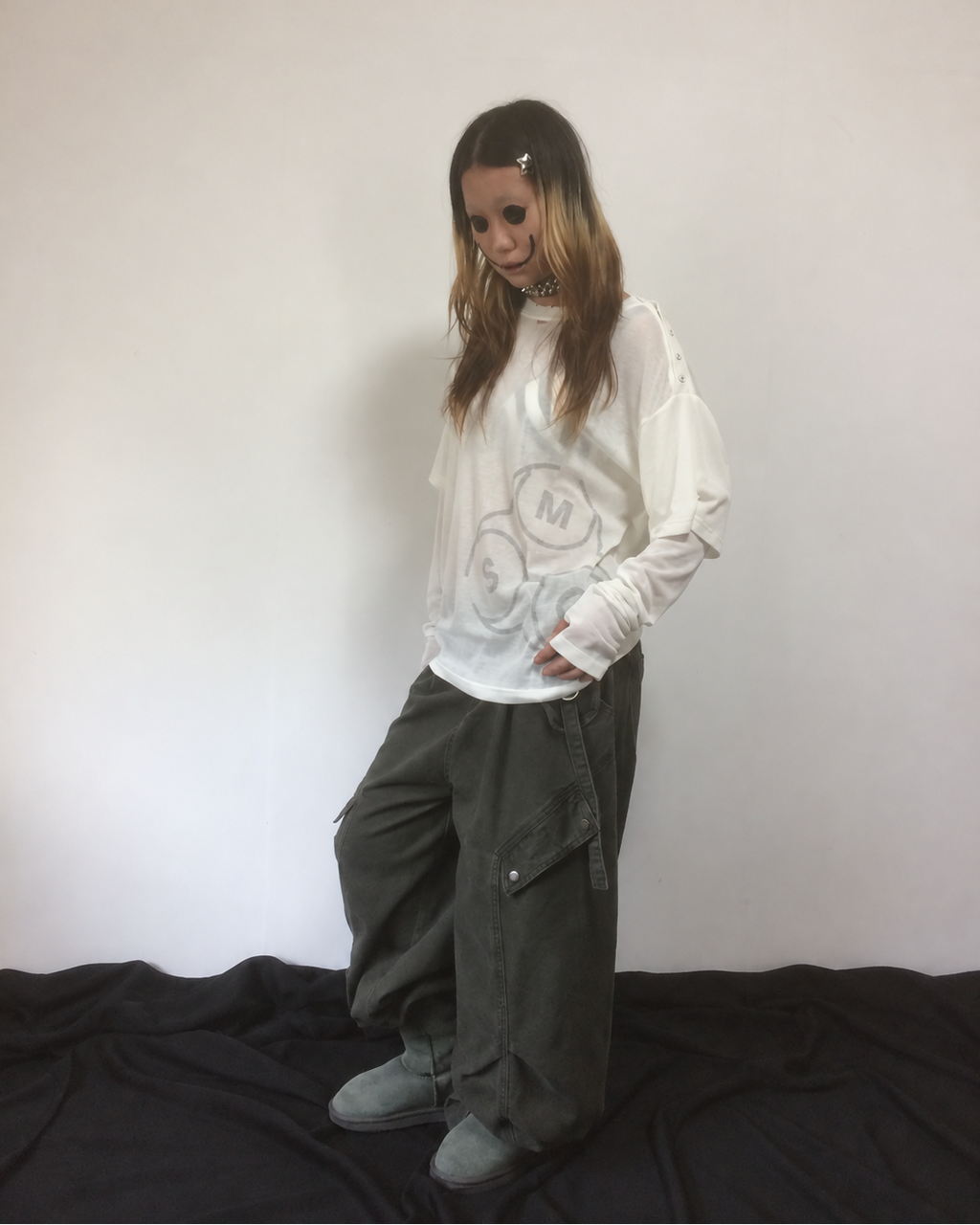 Multi Pocket Wide Cargo Pants